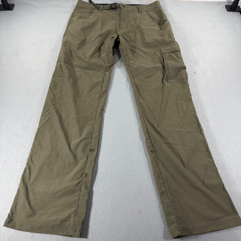 Prana Zion Relaxed Fit Cargo Pants Mens 32x32 Olive Green Hiking Outdoor Stretch